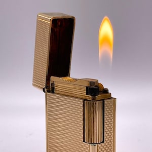 S.T. DUPONT Vintage WORKING Ligne 1 BR Small Lighter Gold Grain d’Orge Barley