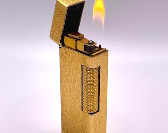 Dunhill Rollagas WORKING Vintage Lighter In Silver Plated Barley Design 1953-1956 - Israel Australia