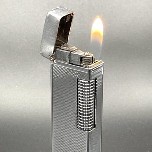 Dunhill Rollagas WORKING Vintage Silver Plated Barley Lighter mid 1960’s