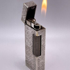 Dunhill Rollagas WORKING Vintage Lighter in a Silver Plated Florentine Pattern (late 1970’s)