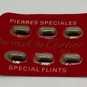 Cartier Original NOS Soem Feuerzeug Flints 1 Packung mit 6 Flints - Schiffe aus den USA