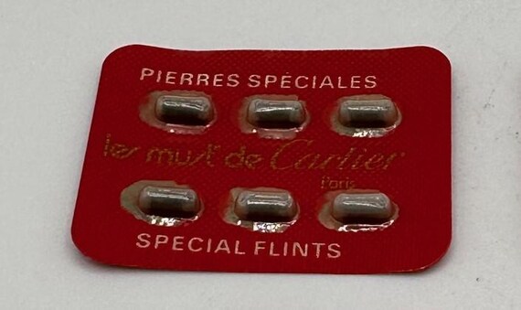 Cartier Genuine NOS OEM Lighter Flints 1 Pack of 6 Flints - Ships 