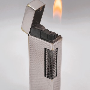 Dunhill Rollagas WORKING Vintage Lighter in Gold Plated Barley Design 1956-1960