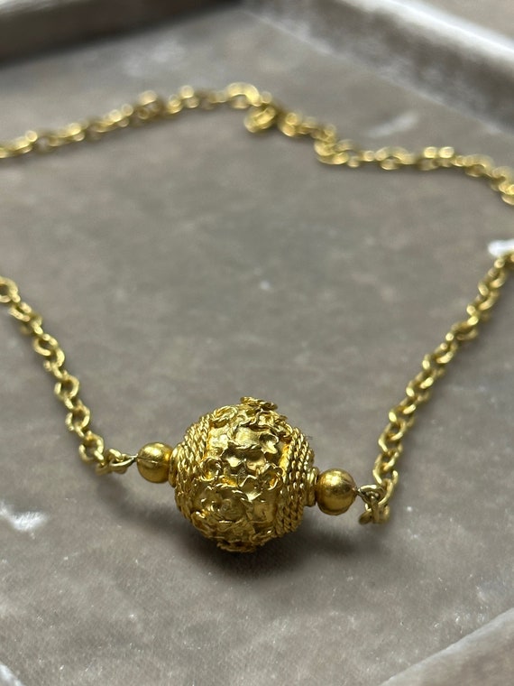 18kt Yellow Gold Etruscan Revival Bead Necklace