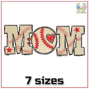 Baseball MOM Machine Embroidery Design, Sports, Mother, Game Day, Support, Family embroidery 4x4 pes dst hus jef