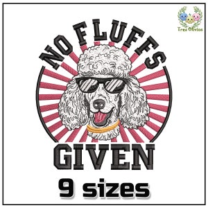 Sassy Retro Quote Machine Embroidery Design, Poodle Dog Sarcastic Saying 4x4 pes dst hus jef