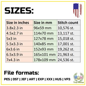 American Flag Embroidery Design, Vertical Flag, 4th of July, USA Independence Day embroidery 4x4 pes dst hus jef image 2