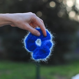 Silk Mohair Scrunchie Handmade