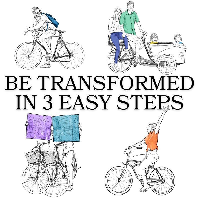 Custom Cycling Illustration Your Own Hand-Drawn Digital Cyclist Portrait 画像 2