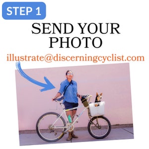 Custom Cycling Illustration Your Own Hand-Drawn Digital Cyclist Portrait 画像 3