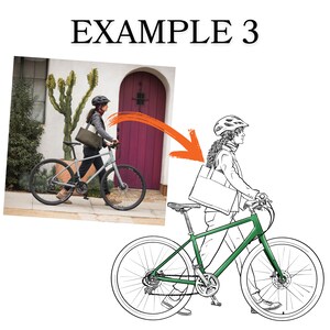 Custom Cycling Illustration Your Own Hand-Drawn Digital Cyclist Portrait image 8