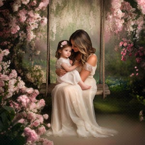 Fine Art Spring Floral Swing Digital Backdrop! Swing backdrop, Fine art backdrop, Swing backdrop, Studio backdrop, Spring backdrop, Floral,