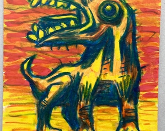 screeching neonate, original art