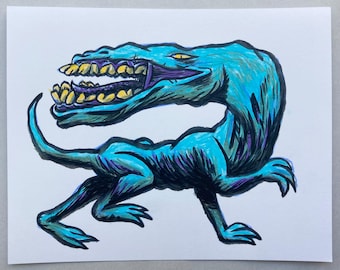 smiling beastform, original art