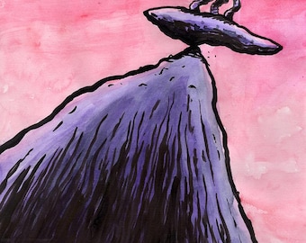 teetering, original art