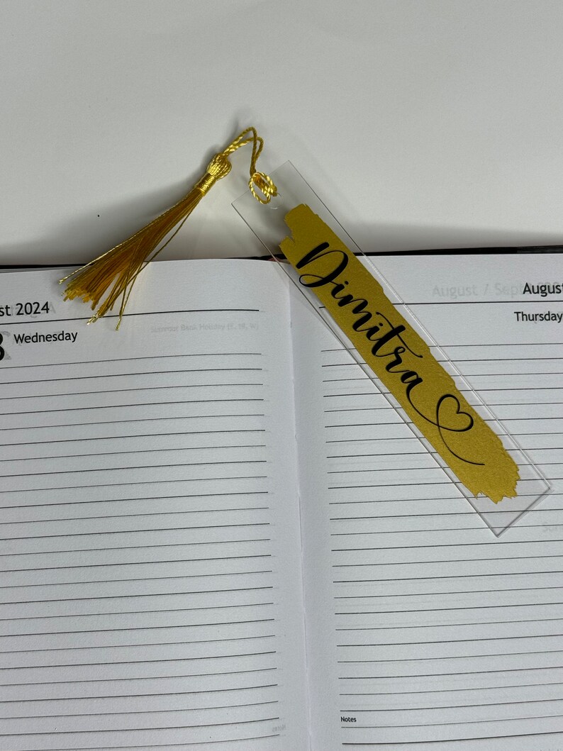 Custom Name Bookmark Custom Text Bookmark Acrylic Bookmark Personalised ...