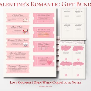 Valentinstag Geschenk | Liebesgutscheine, öffnen wenn Karten (Canva Vorlage, Printable Digital Download)