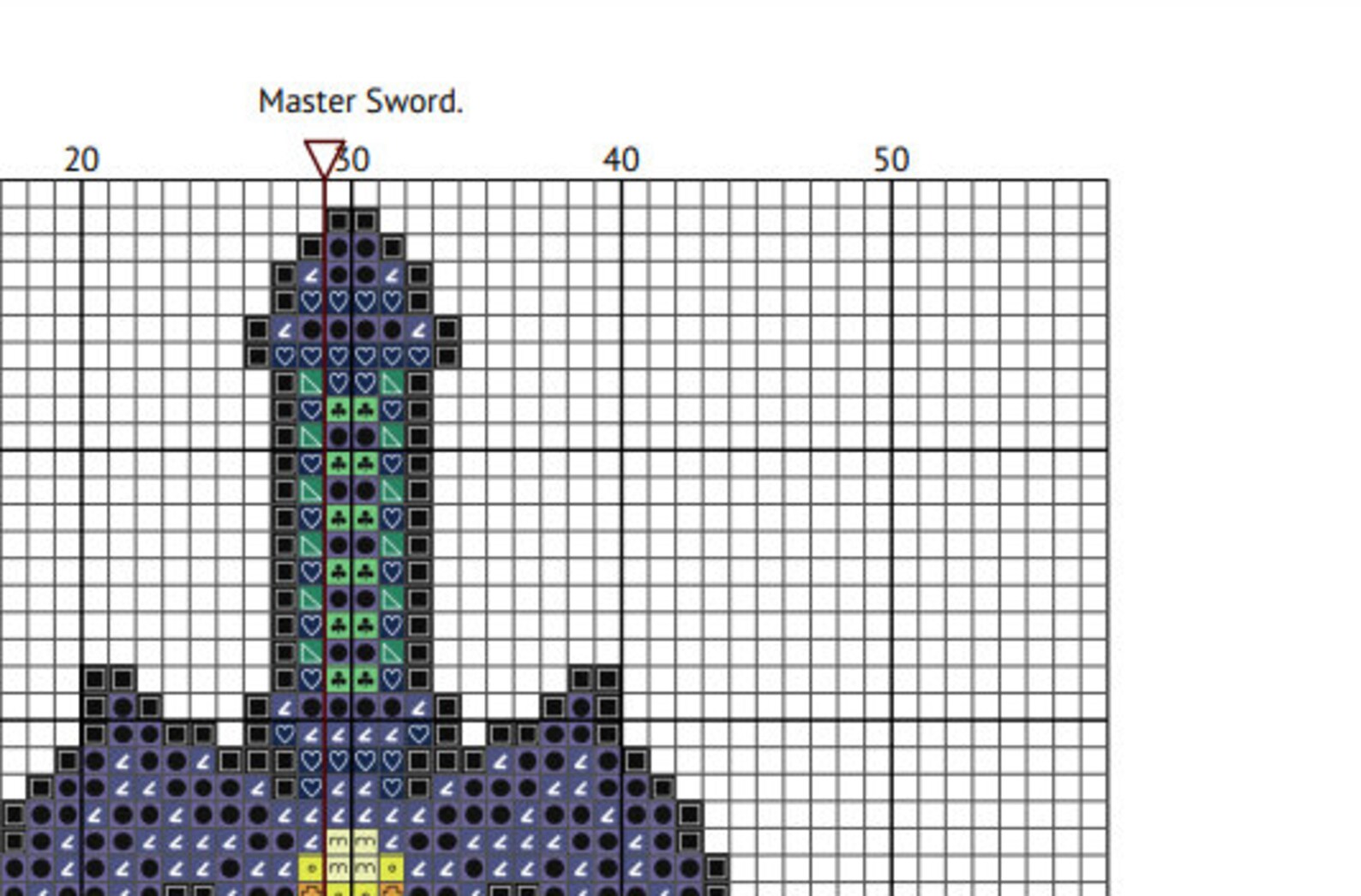 Sw Ord Pattern Cross Stitch Master Sword Pattern for Zelda Fans Easy Pattern for ...