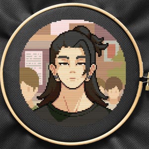 Geto Suguru Cross Stitch Jujutsu Kaisen Pattern Geto Embroidery Easy Geto Suguru Cross stitch Anime PDF Download