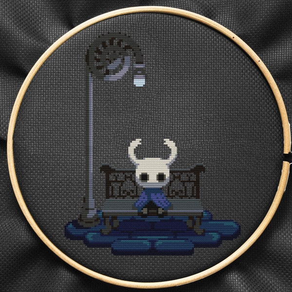 Cross Stitch Hollow Knight Pattern for Gamers Cross Stitch Videogames Easy Pattern for Embroidery PDF Instant Download