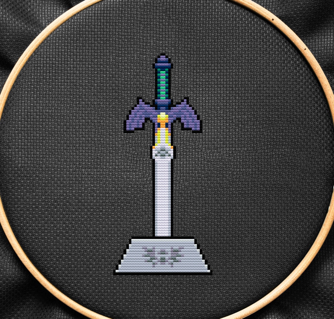 zelda オーダーページ Zelda Cross Stitch Pattern,sword Cross Stitch, Game Cross