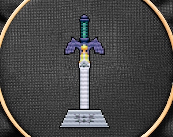 Pattern for Legend of Zelda Master Sword and Hylian Shield Cross Stitch ...