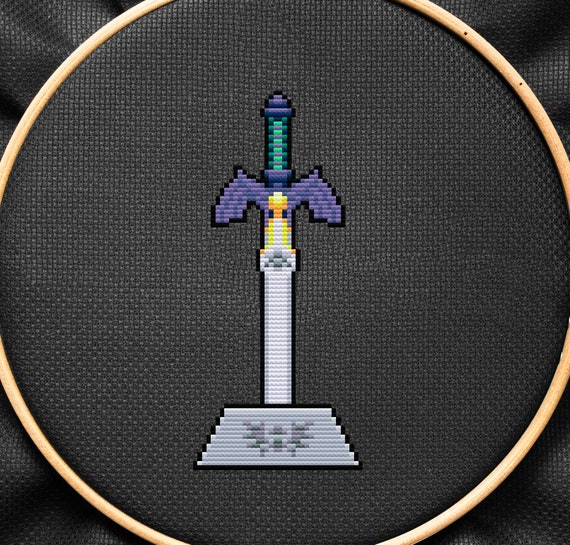 Master Sword Cross Stitch Pattern Zelda Embroidery Pattern Ocarina