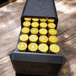 Sliding Ammo Case - 12 gauge Shotgun Shells 2 3/4" or 3" Long - 24rd - Ammo Storage Bullet Box Case - 24 Round - Multiple Colors Available!