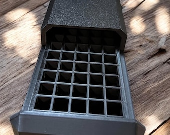 Sliding Ammo Case - .50 AE Action Express - 50rd - Ammo Storage Bullet Box Case - 50 Round - Multiple Colors Available!