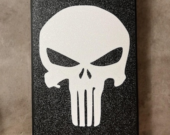 Skull Punisher Logo Sliding Ammo Storage Box Case - Rifle Calibers