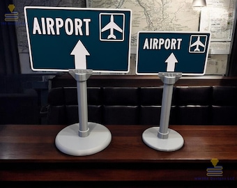 AIRPORT Replica Street Sign For Desk/Shelf Display! Aviation Gift
