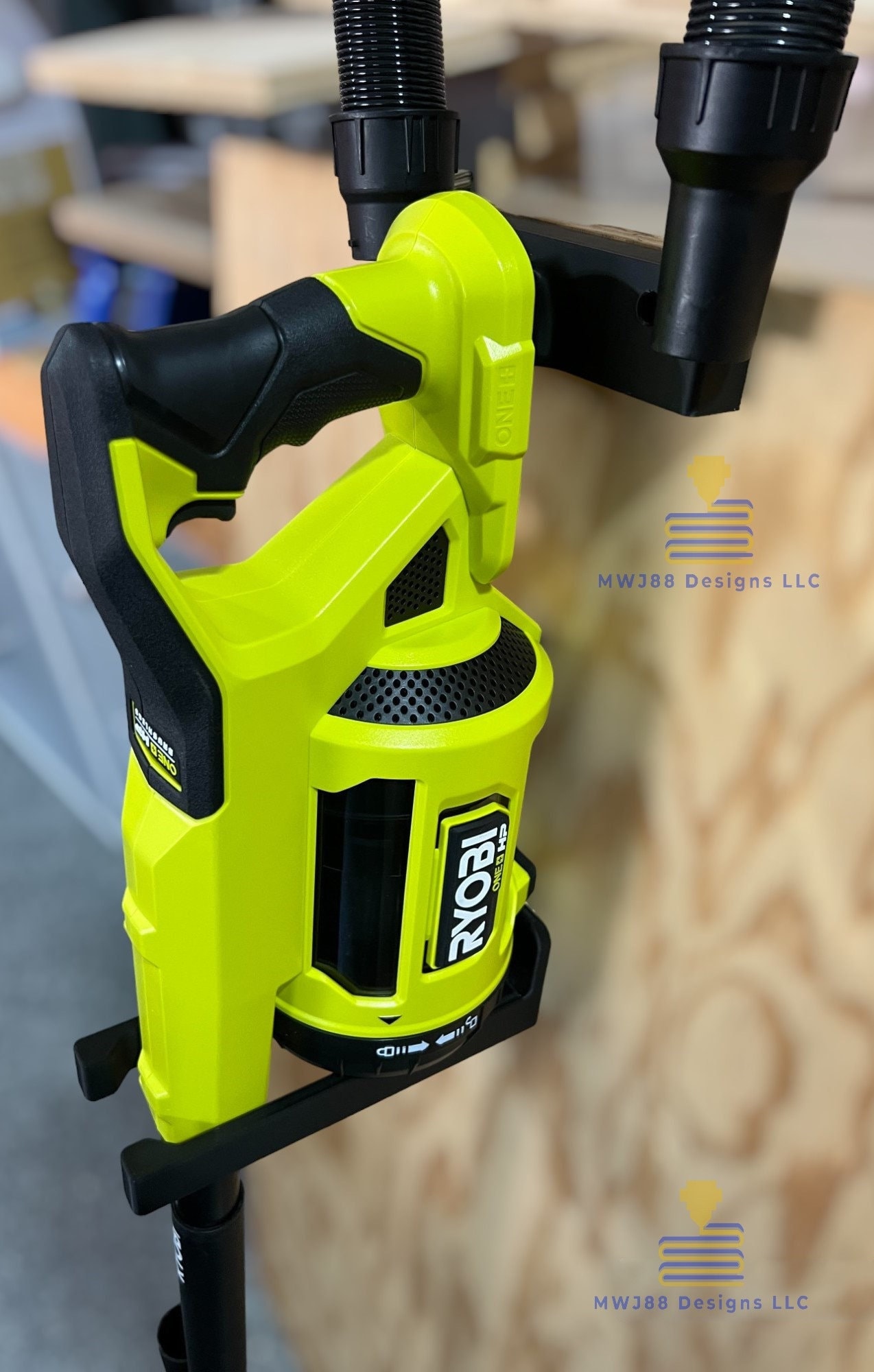 Wall Mount For Ryobi ONE+ 18V HP Brushless Jobsite Hand Vacuum PBLHV701K - NO Battery Design