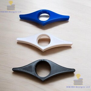 3 Pcs - Page Holder for Book Lovers - Large Thumb Ring Hole, Book Accessory - Plastic, Random Multiple Colors w/Each Order!