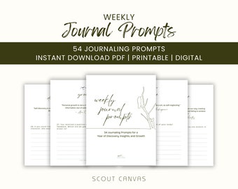 Journal Prompts | Beginner Journal Prompts | Printable Journal | Digital Journal | Guided Journal | Self Care Journal | Journal Workbook