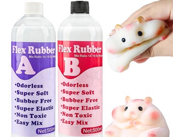 50/100/250/500ml Epoxy Resin Glue, 1:1 AB Squishy Gel. Soft Liquid Silicone  for DIY Mold Making, Decompression Toy Squeezing Gifts Accessory