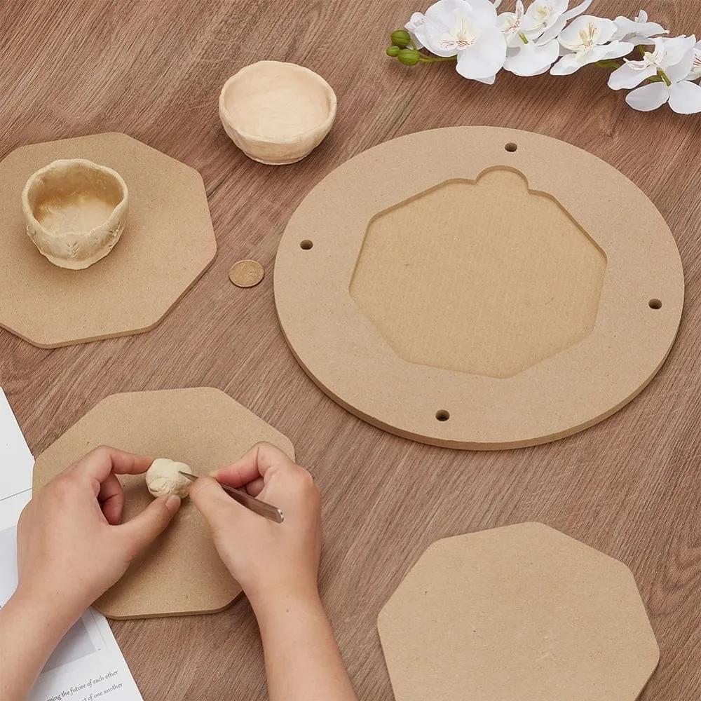 OLYCRAFT 2 stuks 20 cm 30 cm vleermuis voor aardewerk wielen aardewerk wiel vleermuizen ronde klei gooien vleermuizen blanco strippen modder plaat voor pottenbakkers klei kunstenaars spinnen klei