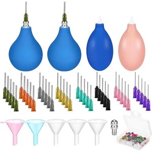 Pottery Clay Tool Kit, Silicone Applicator, Slip Trailer Bottle, Replaceable Needles, for DIY Making Ceramic Model, Craft Painting Supplies