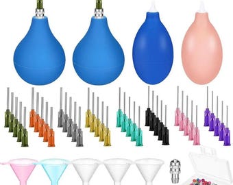 Kit de herramientas para arcilla, aplicador de silicona, botella de plástico, agujas reemplazables, para modelismo cerámico y pintura artesanal.