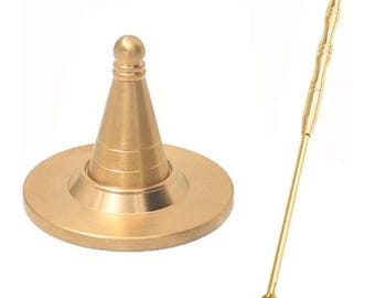 3pcs/Set, Incense Cone Mold with Base and Spoon, Durable Brass Material, for Making Incense, Press Aromatherapy Supplies, Home Decoration