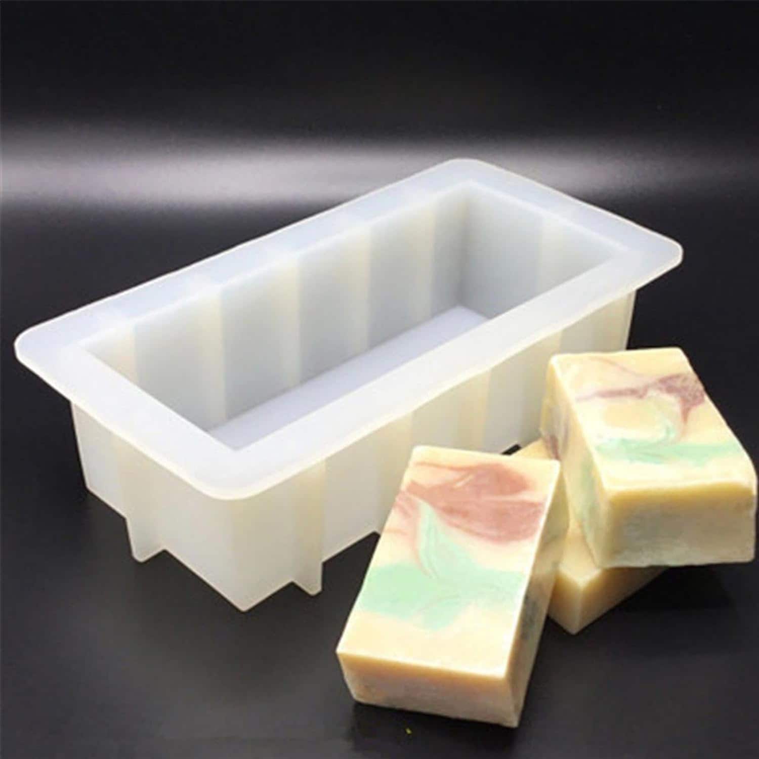 6 inch Large Square Cube Rendering Soap Silicone Molds DIY Toast