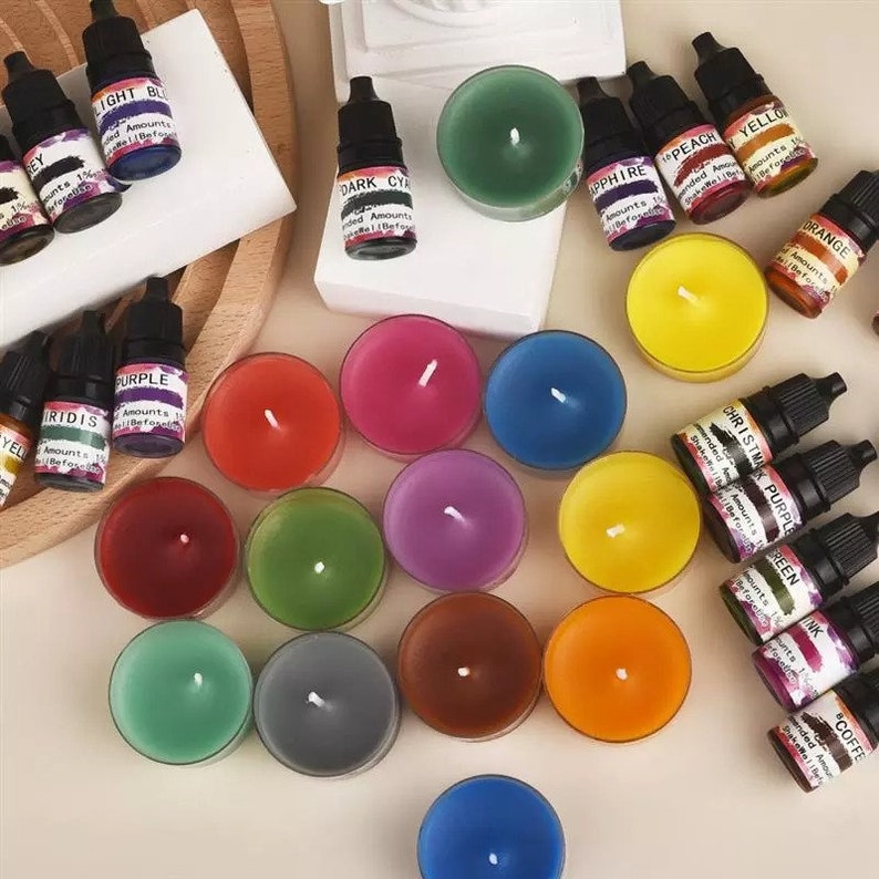 Candle Dyes Pigment Set, Liquid Colorant For DIY Soap Coloring, Dye Handmade Crafts Resin Kit, Handmade Making Craft Supplies image 7
