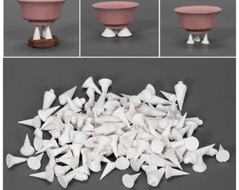 20pcs Ceramic Refractory Support Nails, Various Sizes, High Temperature Kiln Furniture Firing Cone Pads, Pottery Craft Sculpting Accessories
