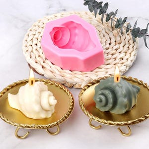 Sea Snail Conch Silicone Mold, DIY Aromatherapy Candle Making, Resin Crafts, Soap Crafting, Ocean-Inspired Crafts Accessories, Home Ornament