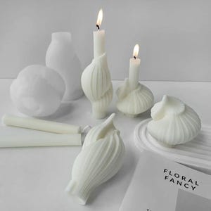 3D Whelk Candlestick Silicone Mold, DIY Candle, Gypsum Cement Aromatherapy Casting, Spiral Shell Resin Figurines, Home Decorations Ornaments
