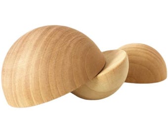 Hemispherical Bowl Clay Mold, Natural, Sanded Wood Pattern, for DIY Handmade Ceramic Bowl, Making Model Tool, Storage Basket, Shaping Supply