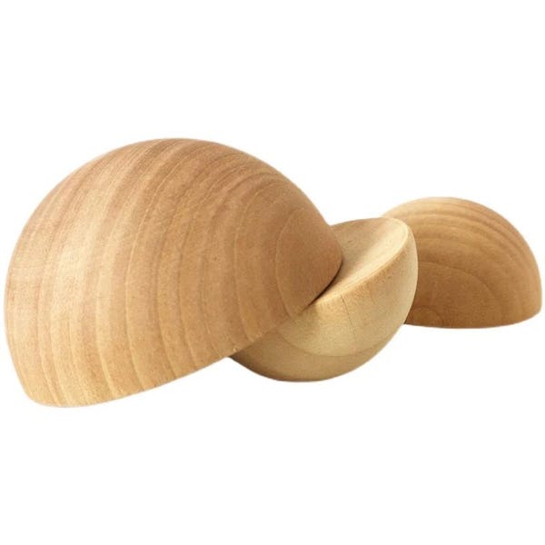 Molde de arcilla hemisférico para cuenco, natural, con diseño de madera lijada, para cuencos de cerámica hechos a mano, herramienta para modelar, cesta de almacenamiento, suministros para dar forma.