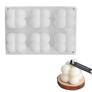 3D Ball Silicone Molds, Sphere Candle Molding, Chocolate Mousse Cake Ice Cream Baking Tool, Creative Soap Crafting, Resin Wax Home Ornaments