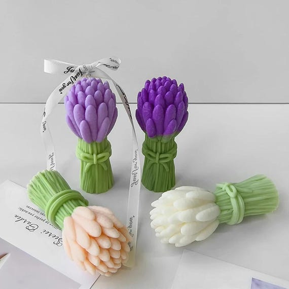 Confezione da 2 stampi a tulipano in resina per candele, stampi 3D in silicone per caramelle e decorazioni per la casa, stampi per colata e realizzazione di resina