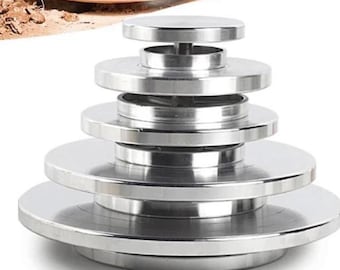 Aluminum Pottery Rotary Turntable, Double Sided, Durable Structure, for DIY Handmade Ceramic, Model Making Sculpting Tool, Lazy Wheel Device