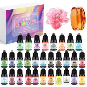 UV Epoxy Resin Pigment Kit, 24/30 Colors, 5ml Bottle, Liquid Colorant Dye, Jewelry Making Molds, DIY Homemade Craft Coloring Agent Materials
